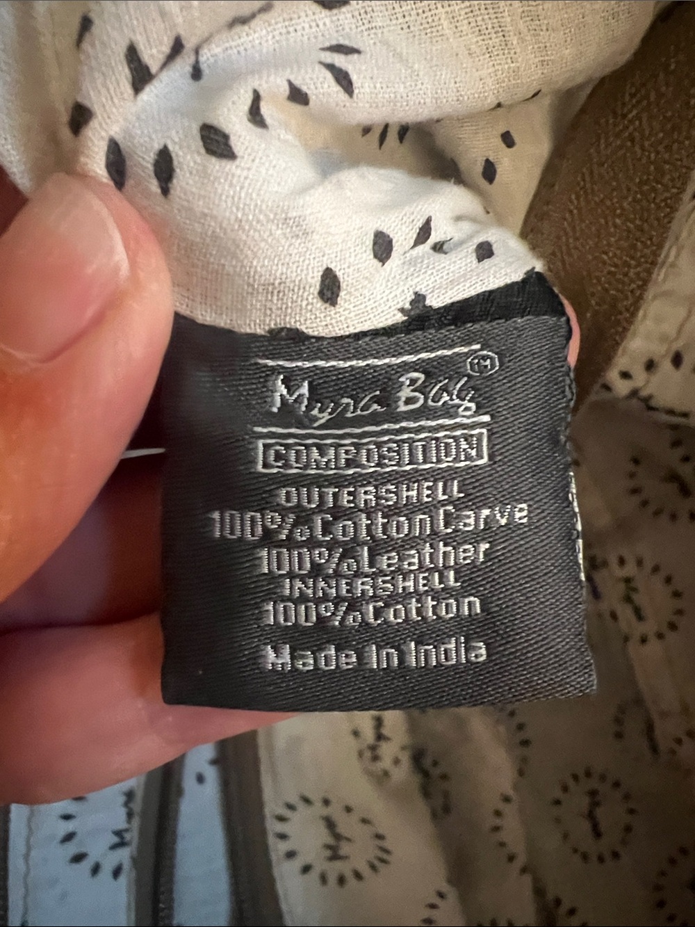 Myra Bag Black and White Spotted Cowhide Tote - Picture 14 of 16